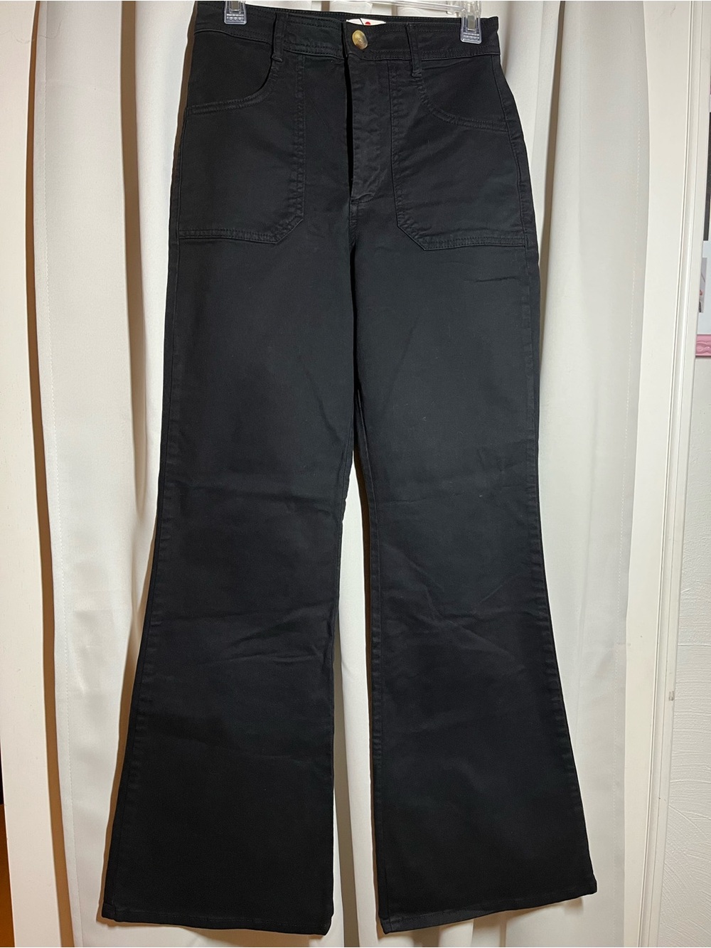 Marine Layer Black High-Rise Wide Leg Jeans